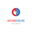 Heating and Cooling or HVAC Icon Logo Design Template
