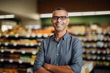Branch Manager Of A Grocery Store, Business Portrait