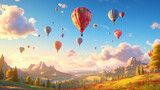 Fototapeta  - Hot-Air Balloons in the sky.



Generative AI