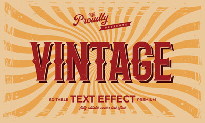 Wall Mural - vintage retro editable text effect alphabet font typography typeface