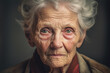Portrait of sad very old woman