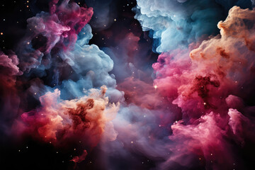 Wall Mural - the breathtaking view of a distant galaxy captured through a powerful telescope, revealing vibrant c