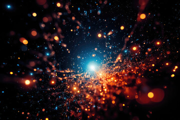 Wall Mural - the breathtaking view of a distant galaxy captured through a powerful telescope, revealing vibrant c