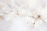 Fototapeta Fototapeta w kwiaty na ścianę - Białe tło kwiatowe. Generative AI