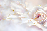 Fototapeta Kwiaty - Białe tło kwiatowe. Generative AI