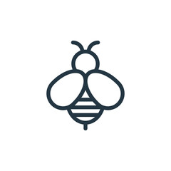bee icon from outline animals collection. Thin line icons such as nature, animal icons vector. Linear symbol for use on web and mobile apps, logo, print media.