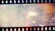 Closeup of colorful old film / movie light leaks texture.