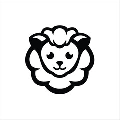 Sticker - sheep simple mascot logo design