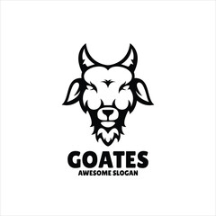 Sticker - goat simple mascot logo design illustration