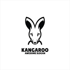 Wall Mural - kangaroo simple mascot logo design illustration