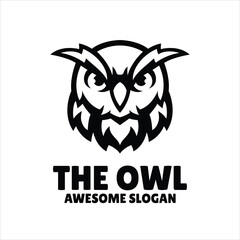 Wall Mural - owl simple mascot logo design illustration