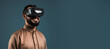 © Kedek Creative - Excited asian man playing on VR headset isolated on dark background with copy space