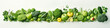 © kichigin19 - green vegetables and fruits isolated on a white background long frame panorama eco vegetarian.