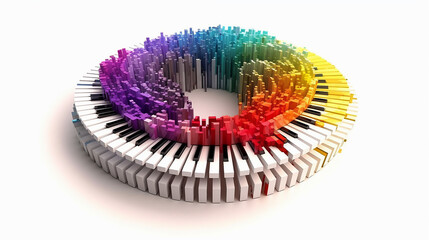 logo piano keys on a white background spectrum.