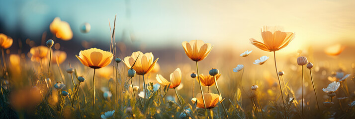 Wall Mural - Through the Petals: A Closeup View of Blooming Beauties
