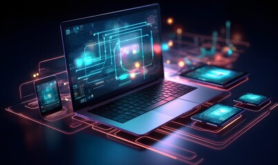 Development of cross-platform websites and mobile apps for laptops. technology used to write software and mobile application code. programming a graphic interface's responsive layout, generative ai