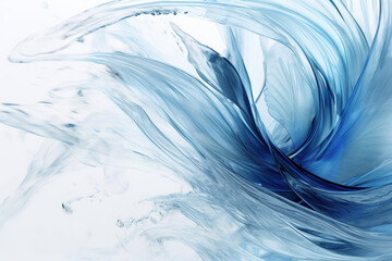 Wall Mural - Generative ai: Waves with abstract white on soft light background. Modern futuristic concept