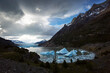 Ice bergs and Grey glacier, W Trek in Torres Del Paine, Patagonia, Chili