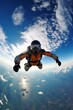  Skydiver freefalling