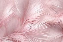 Close Up Pink Feather Background Generative Ai