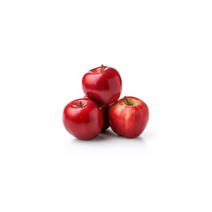 red apples isolated on white