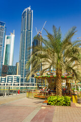 Canvas Print - Yacht Club in Dubai Marina. UAE. November 16, 2012