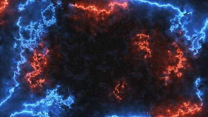 Wall Mural - a virtual flight through stars and nebulas stars skies with twinkling blinking stars motion backgrou