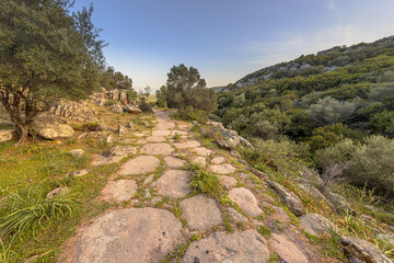 Wall Mural - Medieval walkway in the mountains