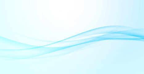 Wall Mural - blue vivid soft elegant swoosh smoky lines over light gradient background. vector illustration