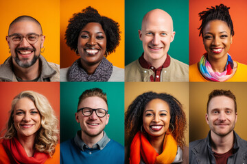  A collage of diverse faces representing the LGBTQ community , diversity concept