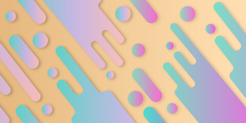Abstract geometric background with diagonal shapes filled with vivid gradients. Colorfull abstract background