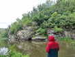 © Svetlana - Ukraine, Buk Canyon, a man near the river near a large rock. canyon tourism, travel