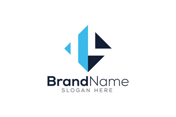 Sticker - Minimal Awesome Creative Letter L arrow logo design vector template