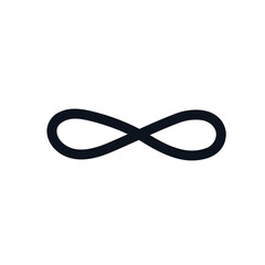 infinity doodle logo sign icon hand drawn ink sketch mathematical symbol representing the concept of