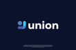 union logo design. teamwork connection symbol. community logo vector.