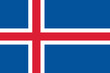 Iceland flag wave isolated on png or transparent background