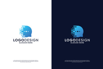 Media chat logo design inspiration.