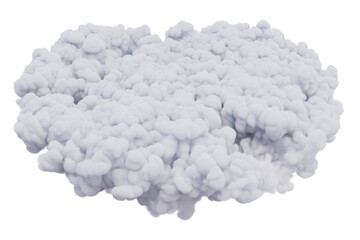 Wall Mural - Brain shape cloud with isolated on transparent background - PNG file, 3D rendering illustration, Clip art, cut out and sky elements