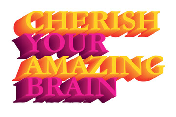3D Text Design About World Brain Day Quotes