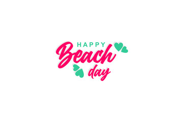 National Beach Day background template Holiday concept