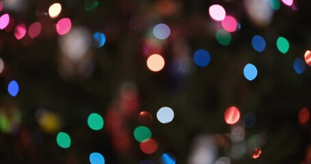 Aufkleber - Red glitter vintage lights background. defocused. Christmas background with sparkles and bokeh