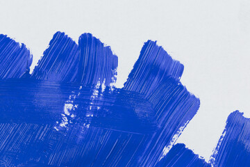 Poster - Blue color stroke of the paint brush