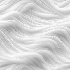 Wall Mural - Abstract 3d white background, organic shapes seamless pattern texture wavy lines