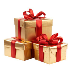 christmas gift boxes isolated.