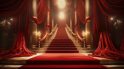 hollywood red carpet event with vip entrance, night award show