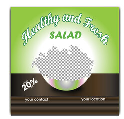 Wall Mural - food menu and restaurant social media banner template