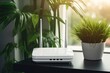 © Fotograf - WIFI router with plants.