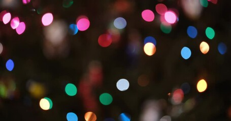 Aufkleber - Red glitter vintage lights background. defocused. Christmas background with sparkles and bokeh
