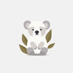 Wall Mural - koala vector flat minimalistic asset isolated illustration