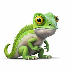 Sticker - Chameleon 3D Render